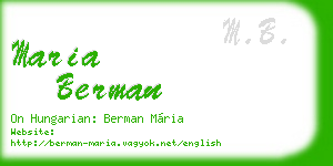 maria berman business card